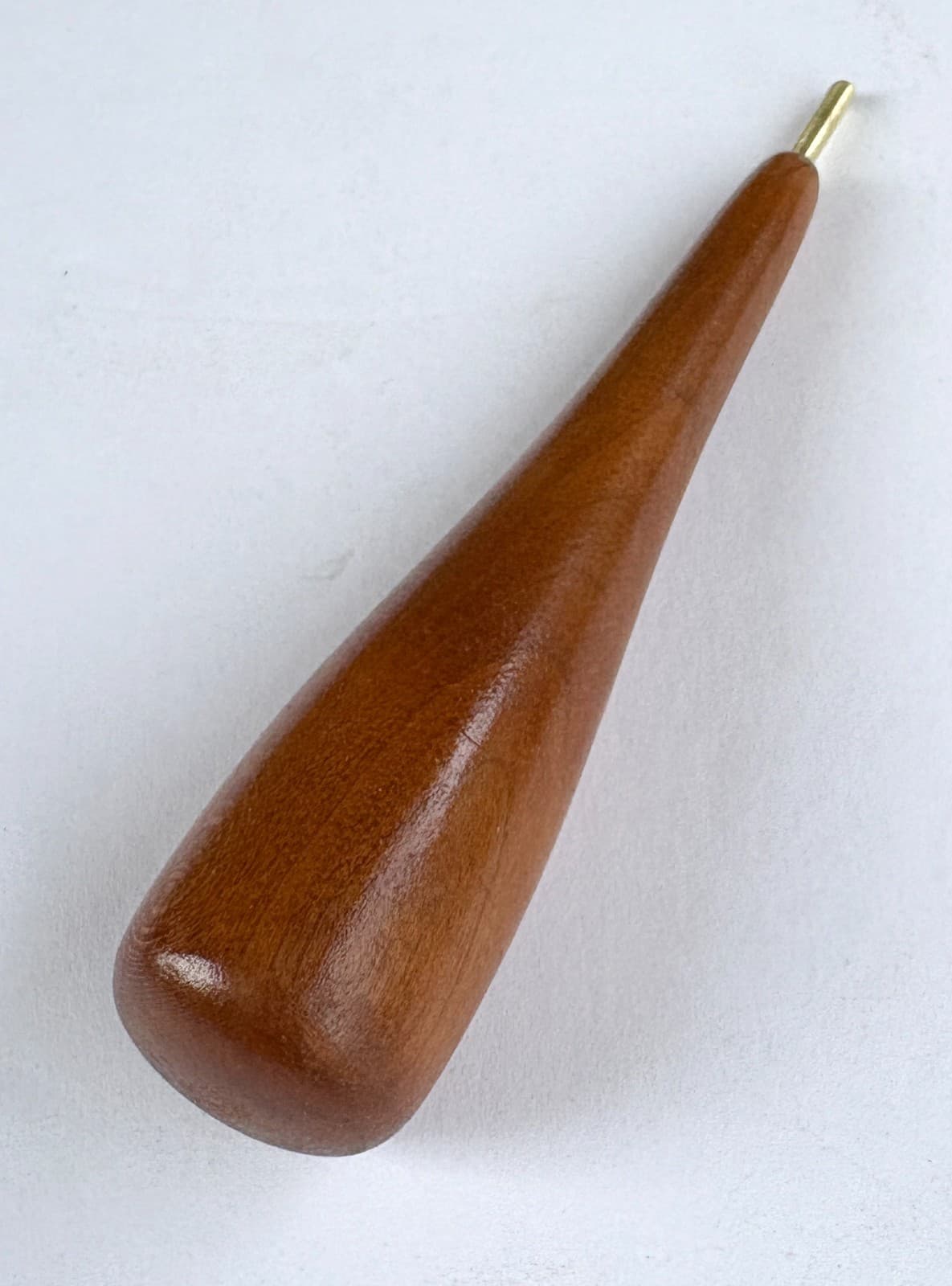 Cherry Wood Proddy Tool with 1/8" Rounded Brass Tip for Rug Making 4