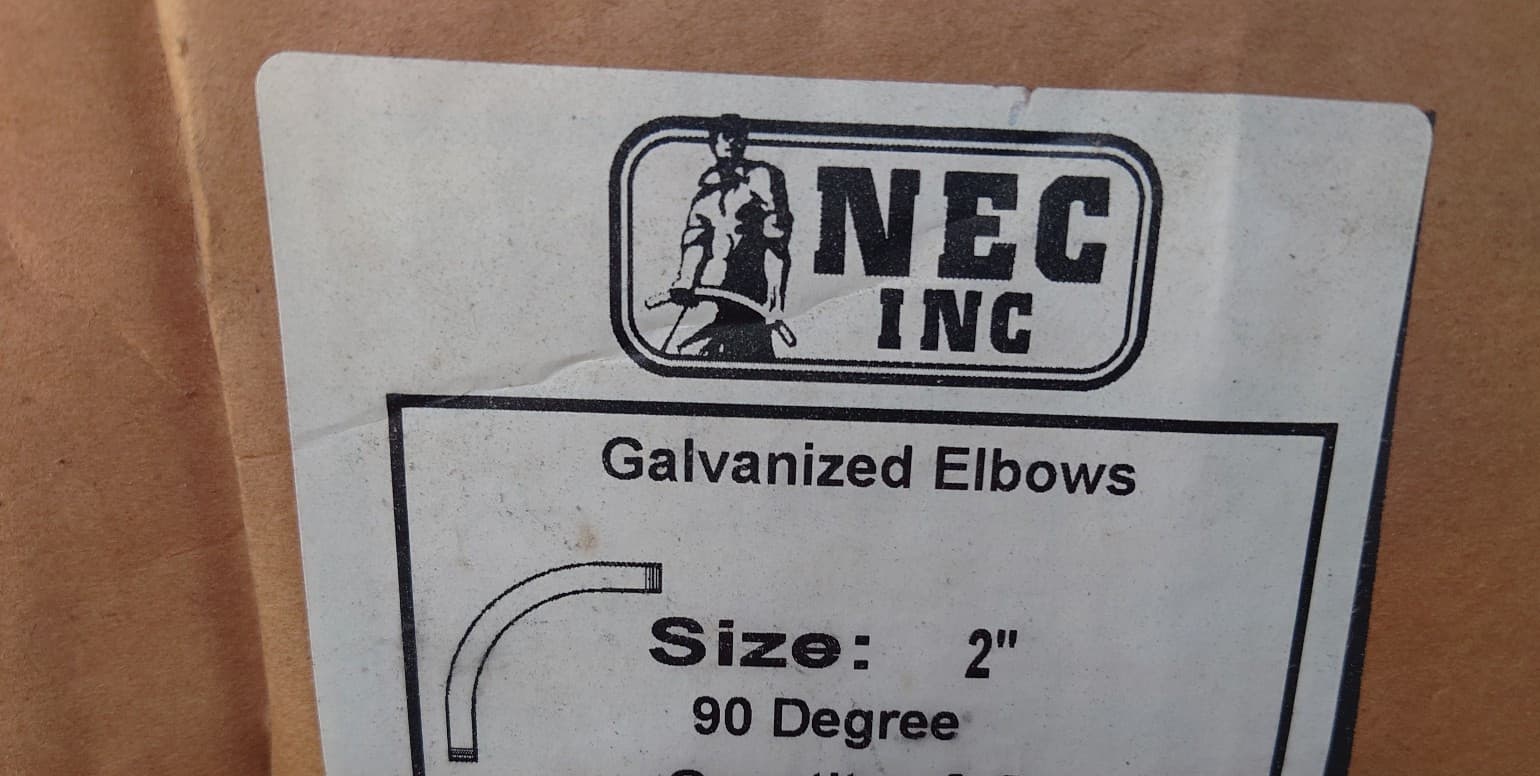 2" CONDUIT ELBOW BEND RIGID 90°  STD RAD 3