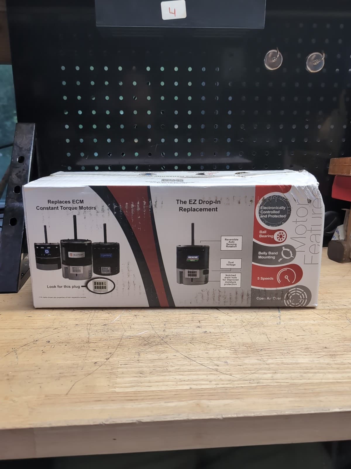 US Motors 5652 Rescue EZ13 ECM Motor 1HP 1075 RPM 115/208-230V Nidec 4