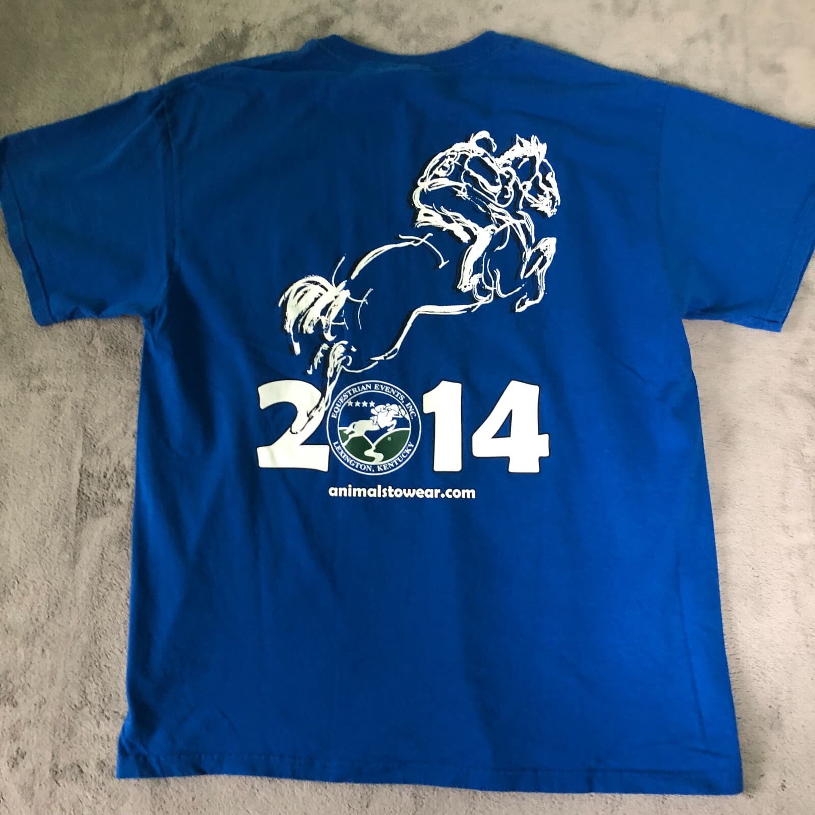 Rolex Kentucky Three Day Event Volunteer 2014 TShirt Unisex Large Blue Eventing 2