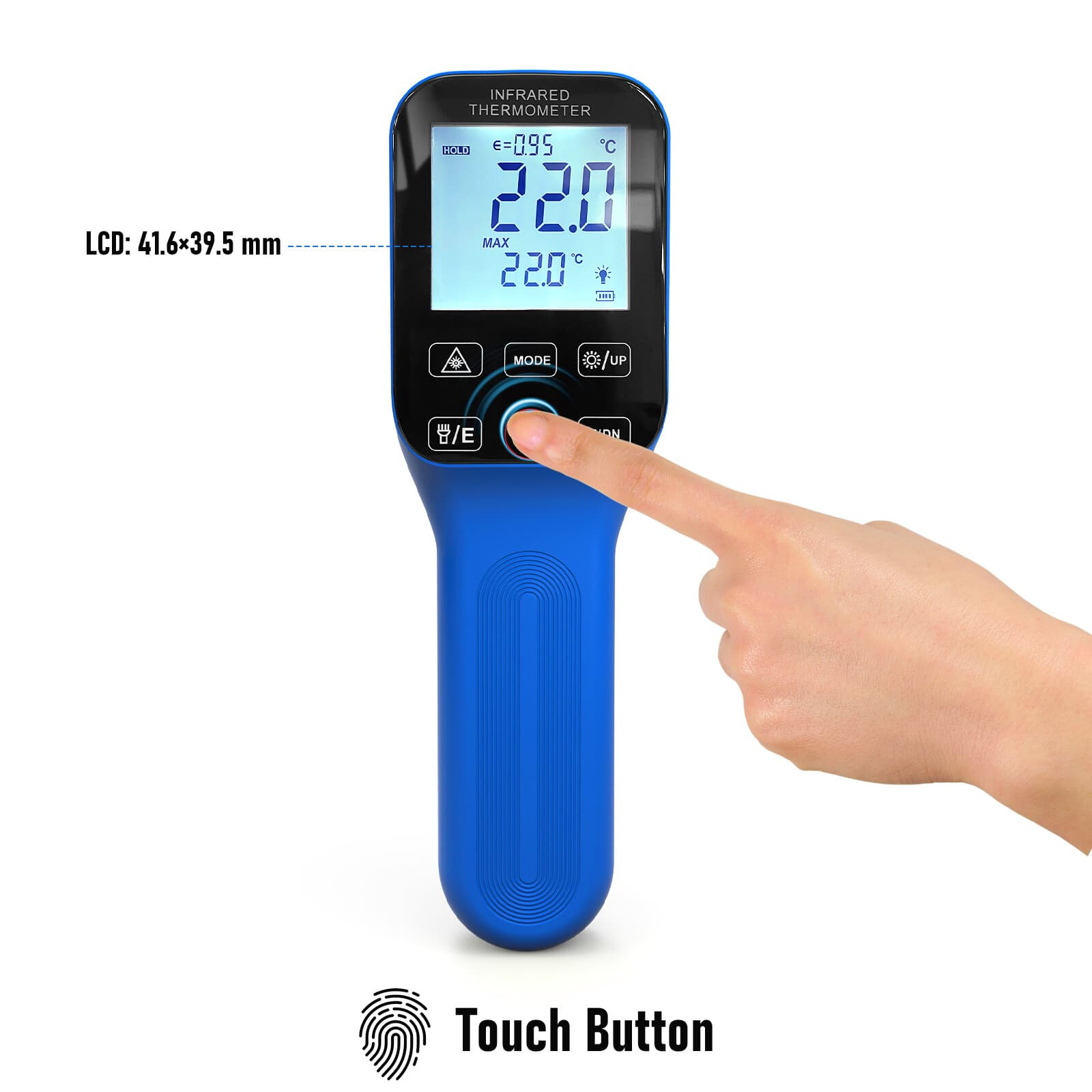 Industrial Laser Infrared Thermometer Gun -50°C~1600°C Pyrometer Rechargeable US 6