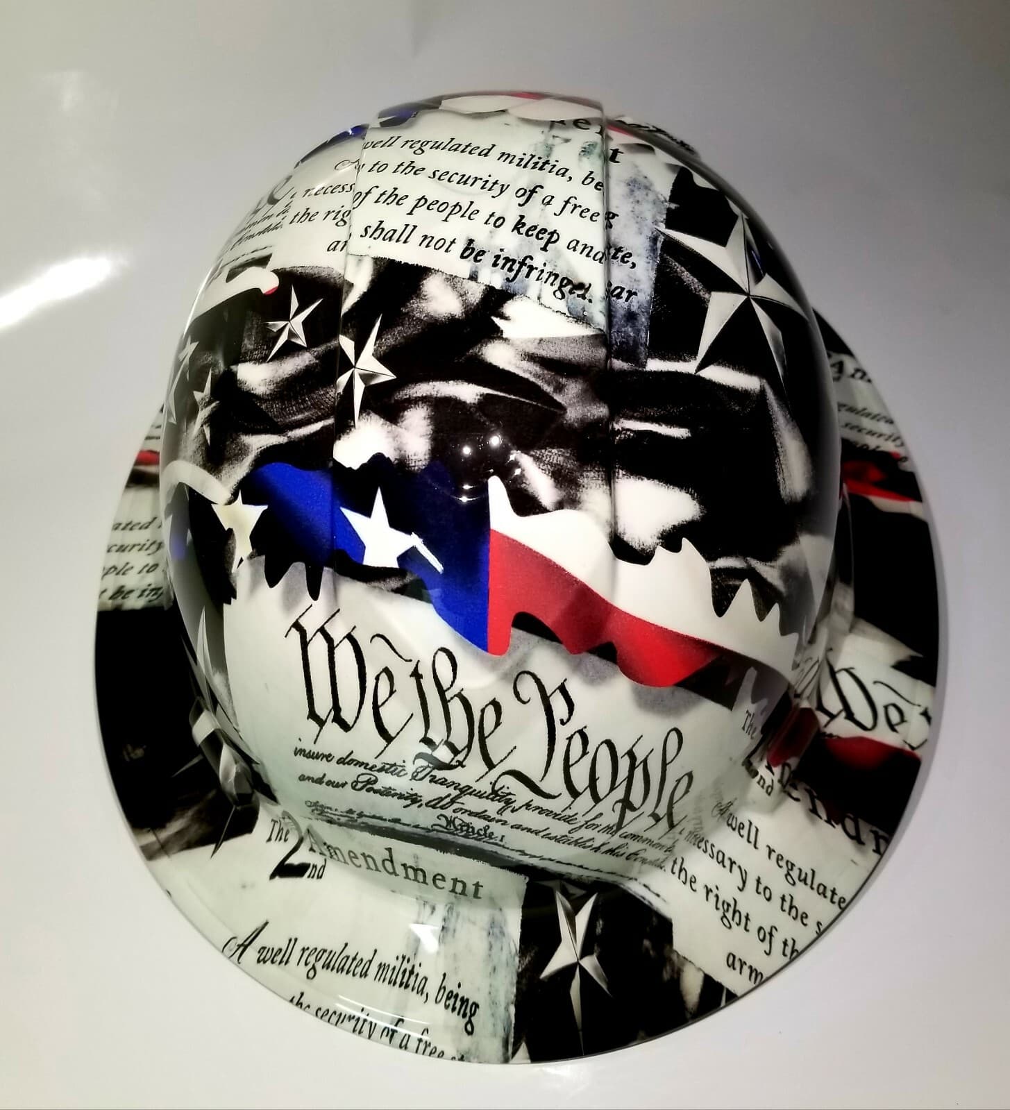 NEW FULL BRIM Hard Hat custom hydro dipped 2ND AMENDMENT IN YOUR FACE EDITION  5