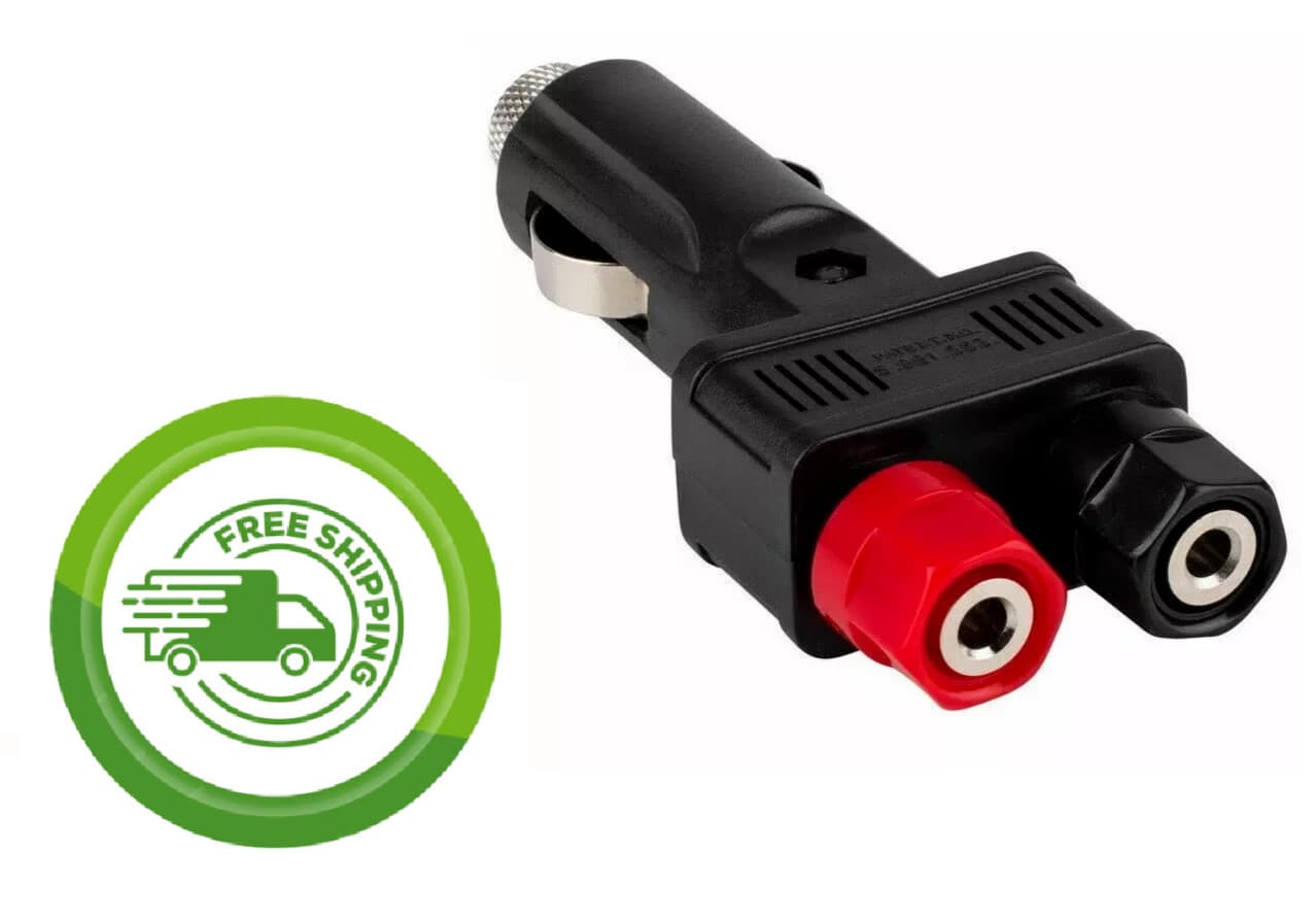 12V DC Car Auto Cigarette Lighter Socket Plug w/ Binding Post 10A Fuse 48-521 
