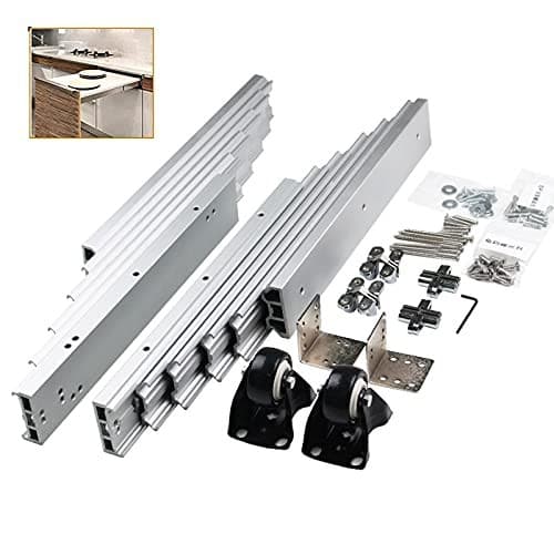 Full Extension Table Slide, Aluminum Telescopic Cabinet Table Guide Rail 1270mm 2