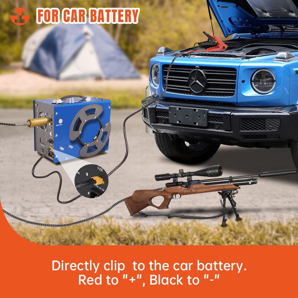 30MPA High Pressure Pump Airgun Rifle PCP Air Compressor 4500PSI Auto Stop 110V 2