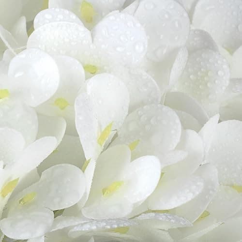 Hydrangea Artificial Flowers, Hydrangeas, ‘21-inch’ Large Artificial White 4