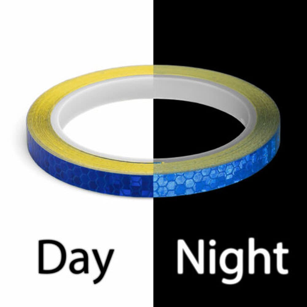 8 m Roll 1 cm Reflective Sticker Safety Tape Self Adhesive Pinstripe Strip Decal