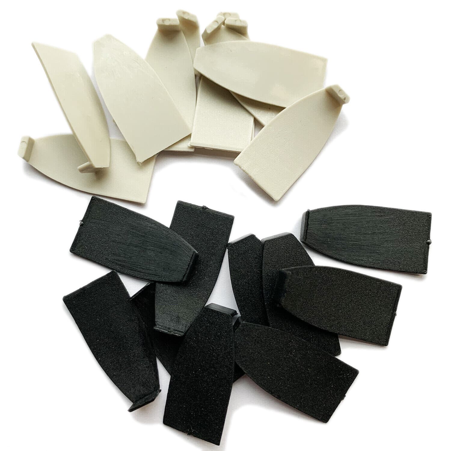 10 Violin Viola Bow Tip Material Black Plastic Tip + White Plastic Tip New