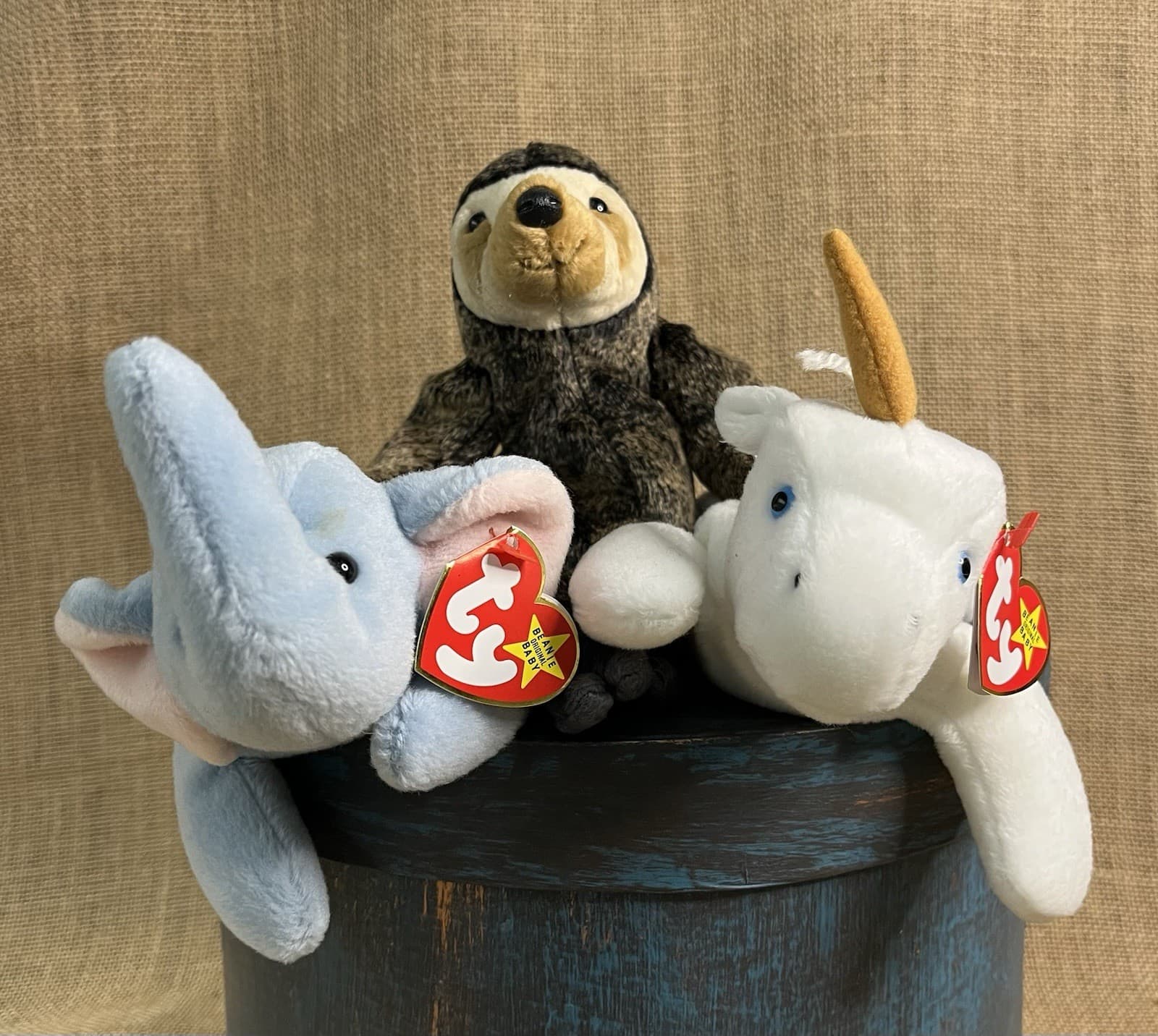 Lot Of 3 Beanie Babies, Mystic, Peanut & Slowpoke New 2