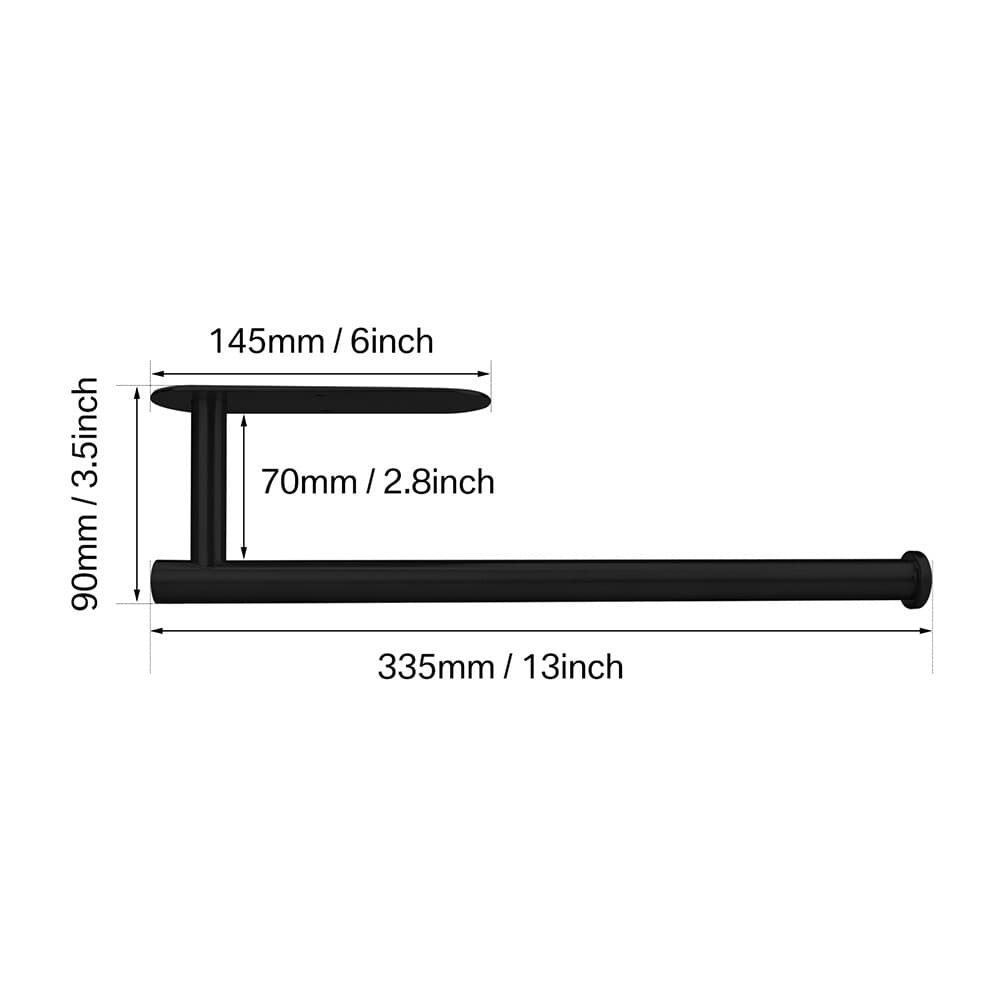 Holder Kitchen Roll Towel Paper Rack Under Cabinet Wall Toilet Self Adhesive 3