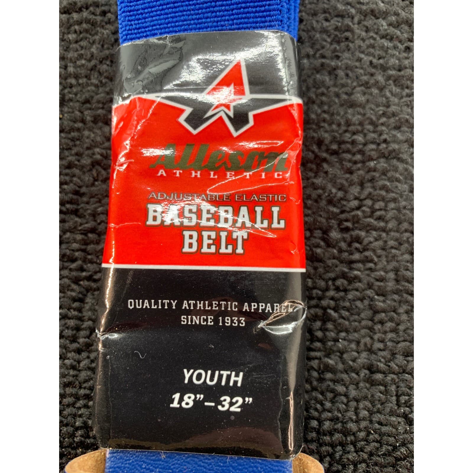Alleson Athletic Youth Baseball Belt Adjustable Elastic Blue 18-32 Inch 5