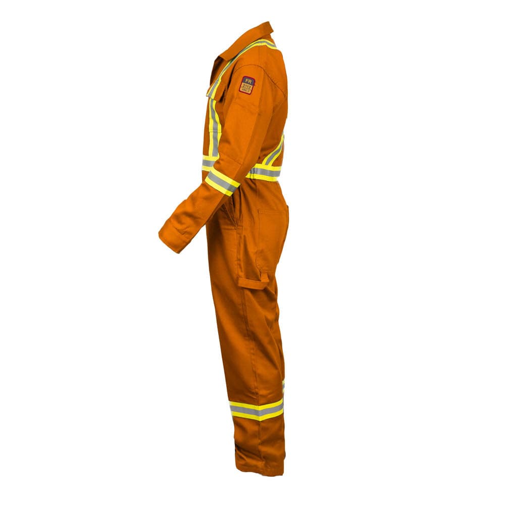 Flame Resistant Hi Vis Coverall with Leg Zipper 4