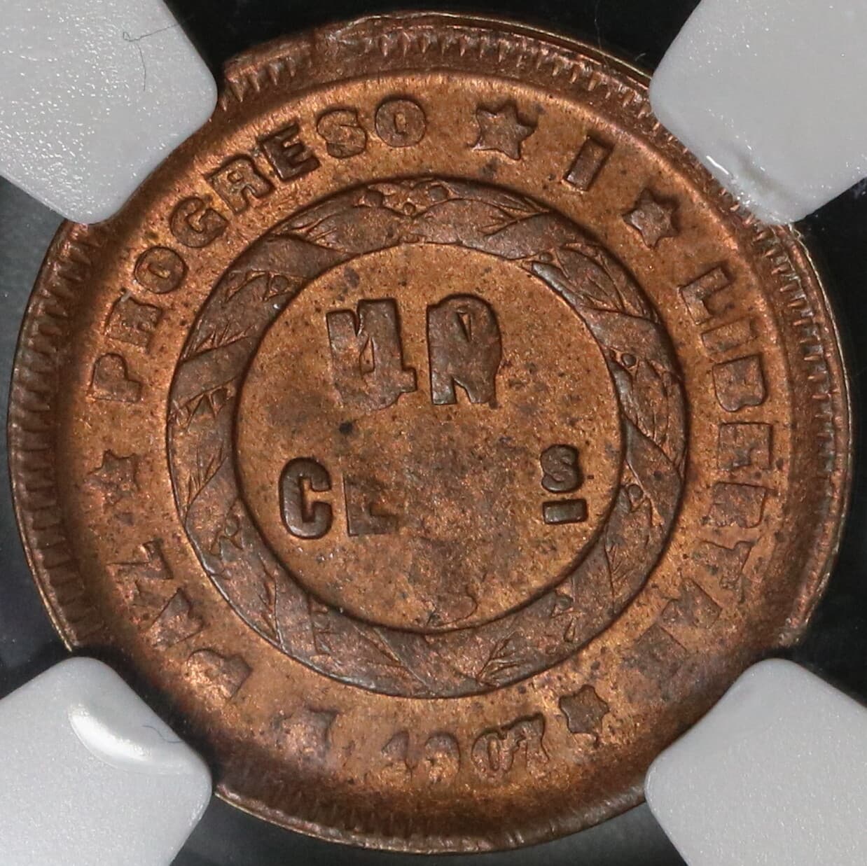1907 NGC MS 63 Honduras 1 Centavo Large UN Coin (20100401C) 3
