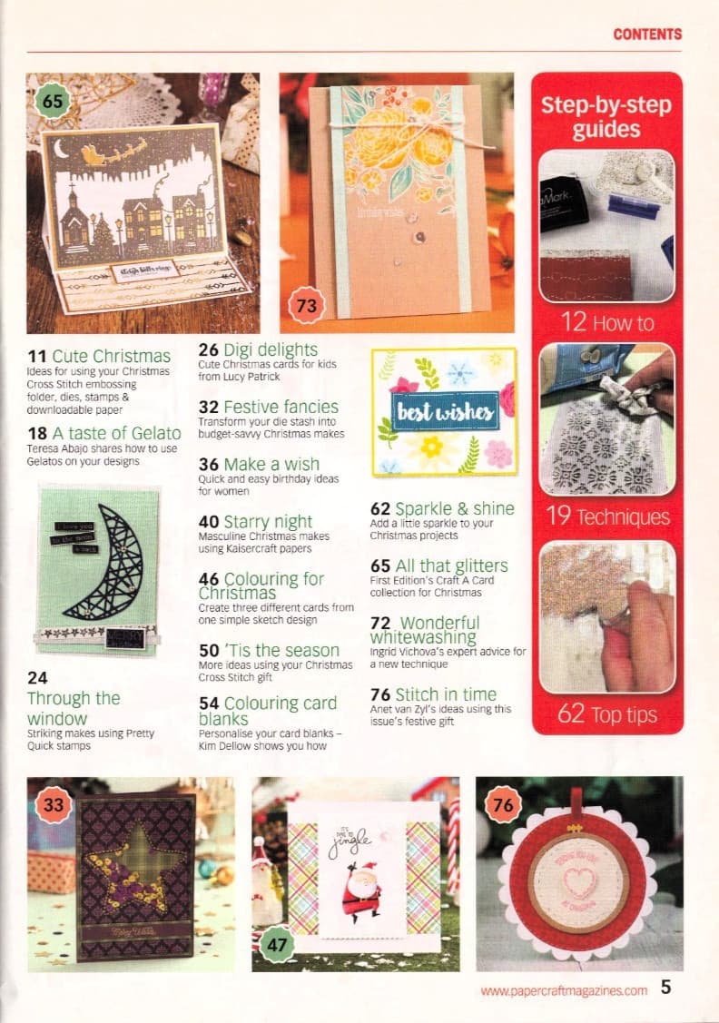 Christmas Cardmaking Magazine Issue 8 Embossing Folder Stamps and Dies 5