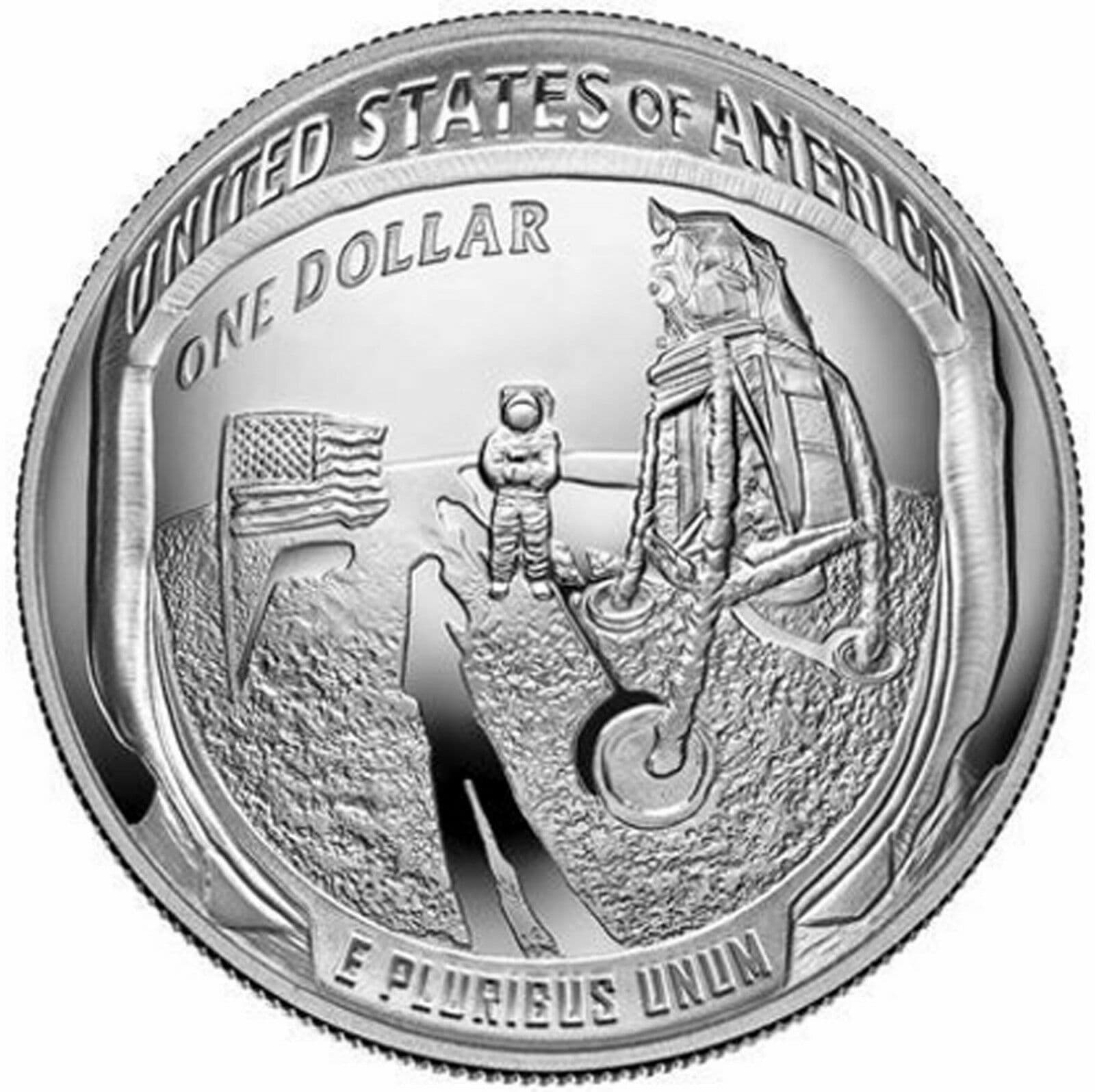 2019 P Apollo 11 PROOF Silver Dollar US Mint $1 Coin with Box and COA 2