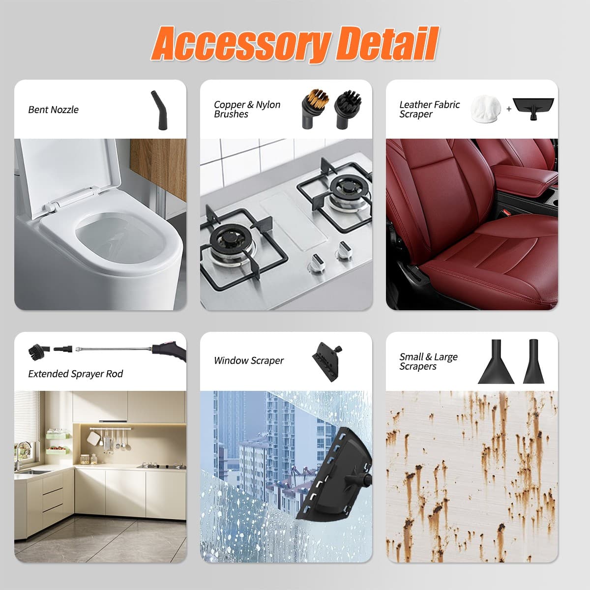 AC Steam Cleaner – 2500W Power Deep Clean & Disinfect, High-Temp High Pressure 4