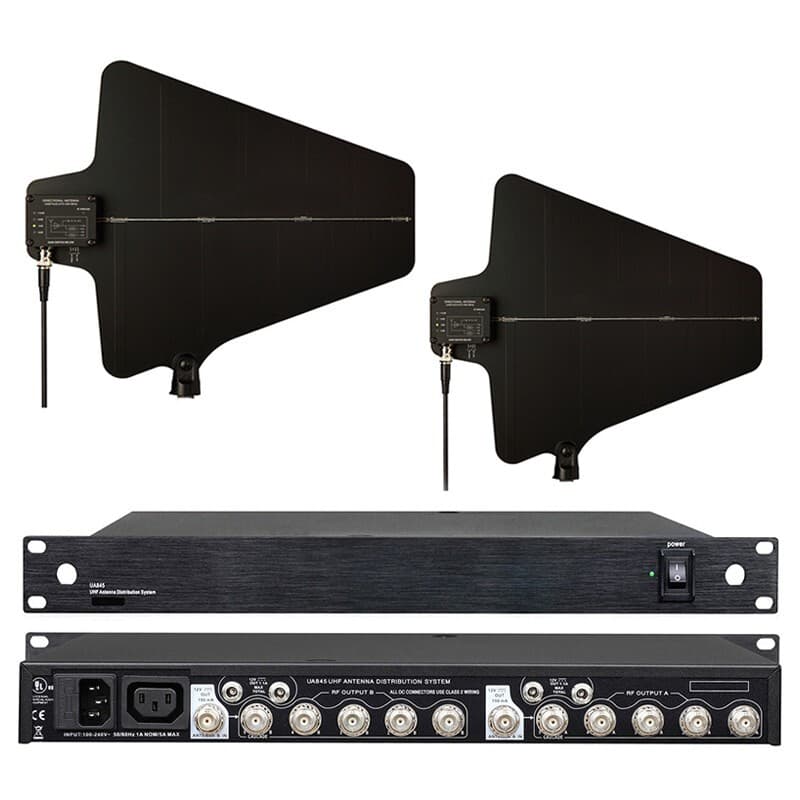 UHF Active Directional Antenna Power Distribution System for shure Microphone