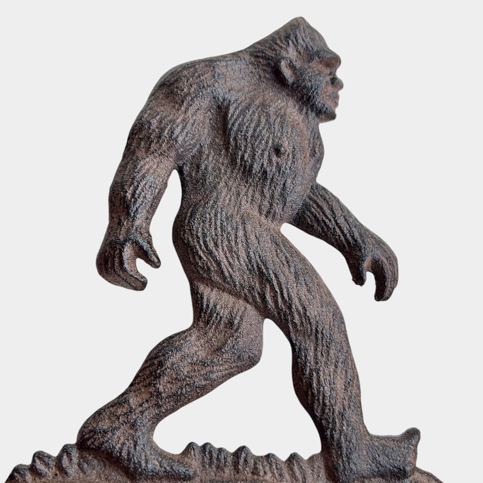 Rustic Cast Iron Bigfoot Bell, Sasquatch Doorbell for Porch or Cabin Entryway 2