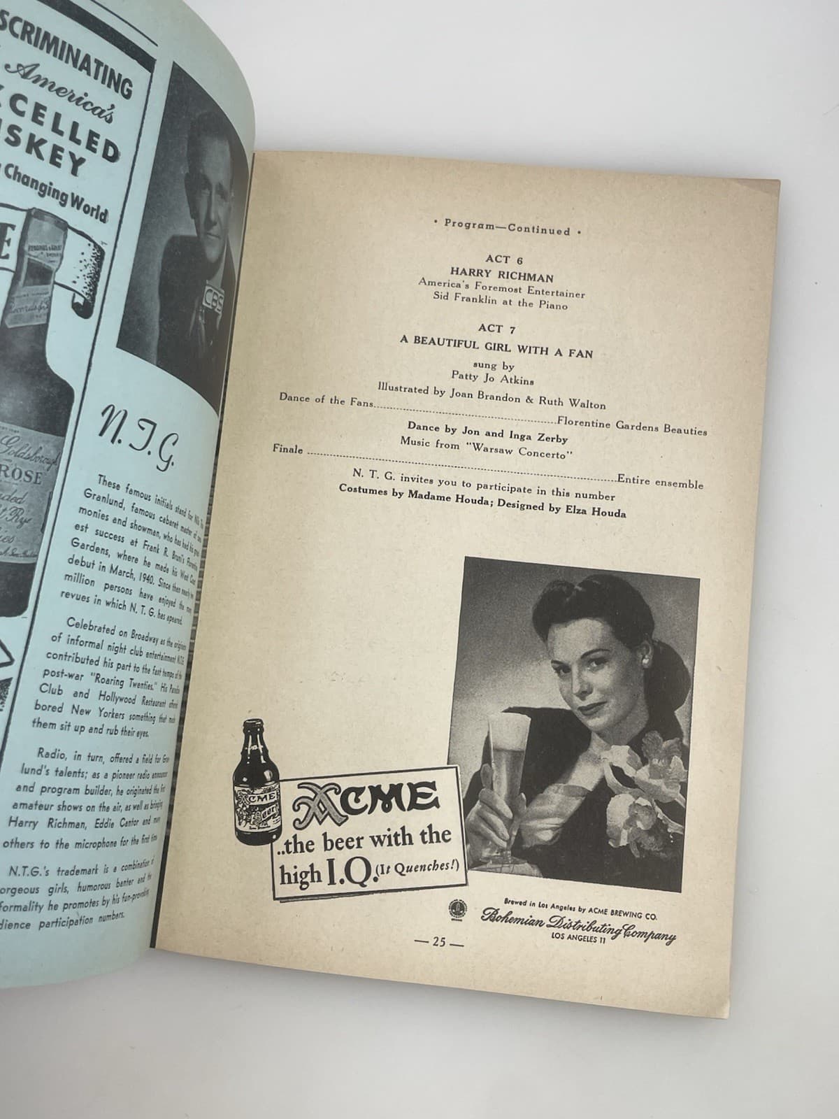 1940’s Florentine Gardens Hollywood Menus Programs Signed Harry Richman Lot 3