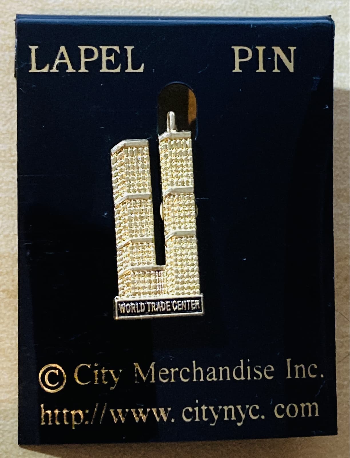 World Trade Center Lapel Pin Set of Four (4) WTC Pre - 9/11 2001 Orig Mint CMI 2