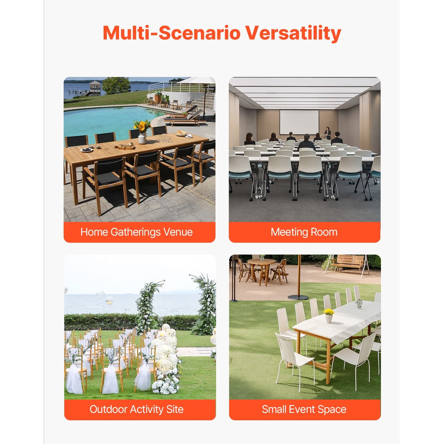 Folding Chair Rack Cart for 10 Chairs of 150 LBS Push-Style Chair Dolly 6