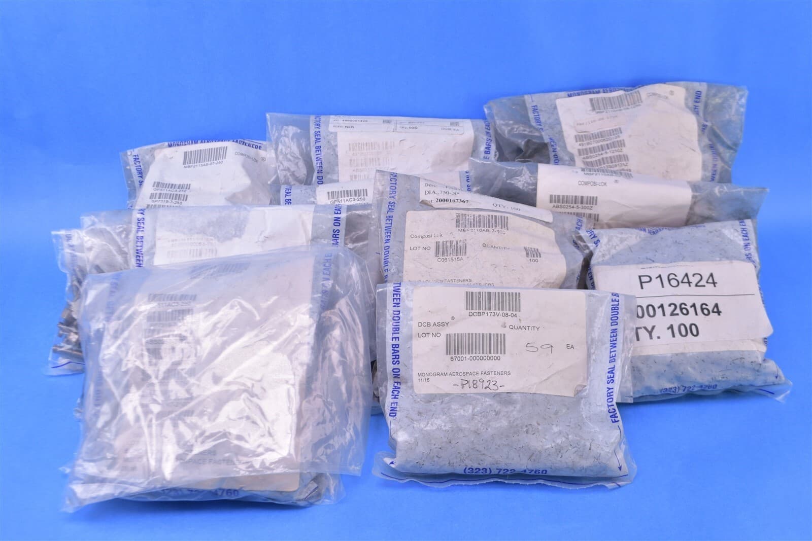 Wholesale Lot of 850 Monogram Aerospace Aircraft Blind Bolts Titanium Rivets 