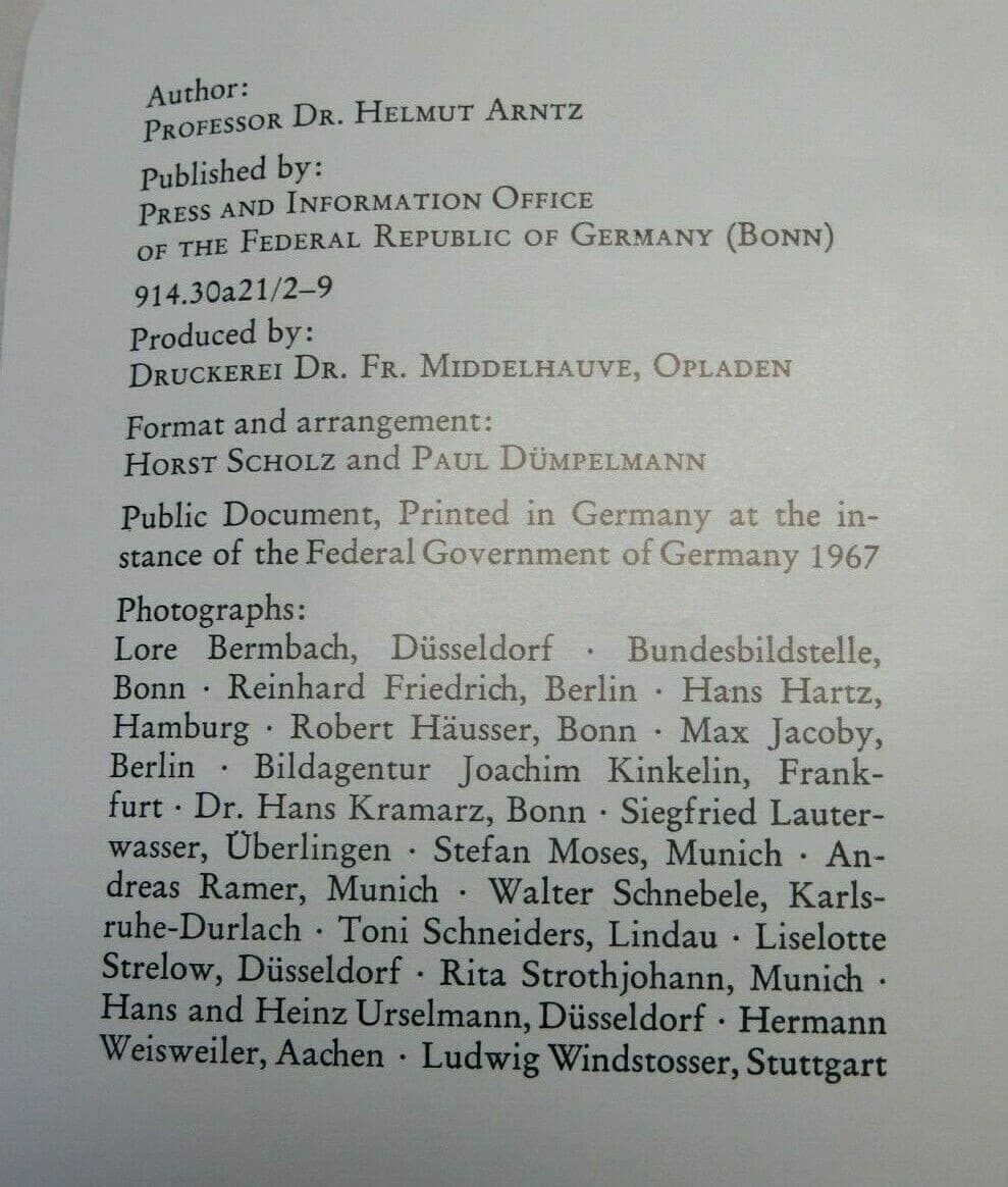 1967 Panorama of Germany Color B&W Public Document Brochure  3