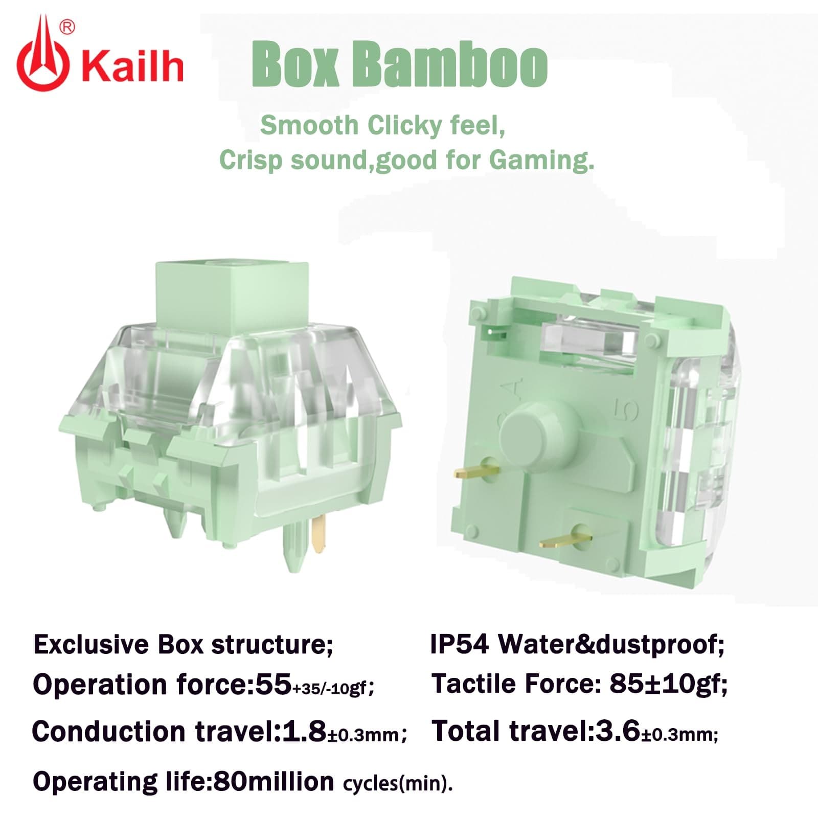 Kailh Box Jade Pro+ Switches for mx Mechanical Keyboard3-Pin 55gf/Thick Click... 2