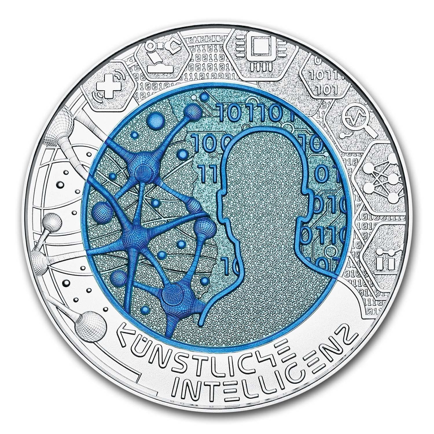 2019 Austria Silver/Niobium Artificial Intelligence €25 BU 2