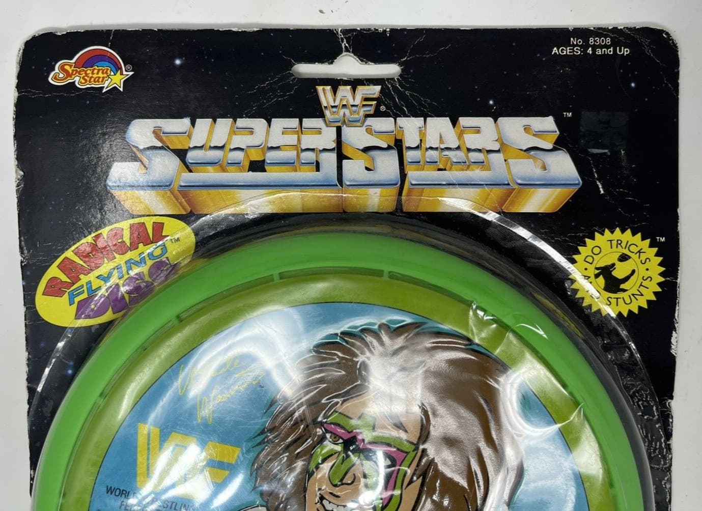 1990 Spectra Star - WWF Superstars Ultimate Warrior Radical Flying Disc NIP-15B 5