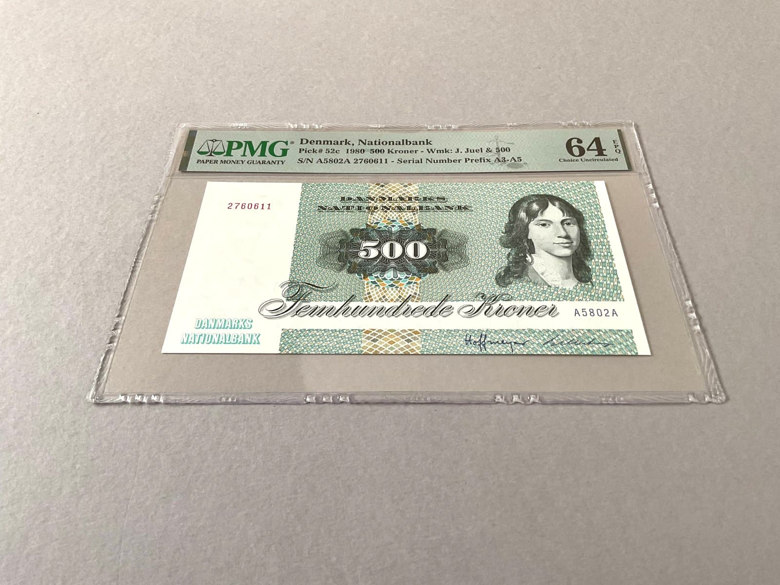 Denmark 500 Kroner P-52c 1980  PMG 64 EPQ 2