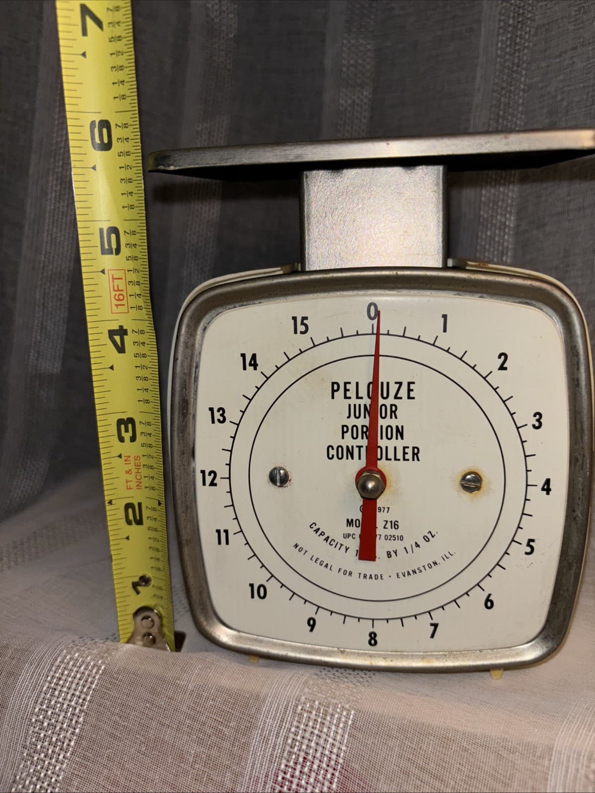 Vtg Pelouze Junior Portion Controller Scale 1 Lb. Capacity By 1/4 oz Model Z16 2