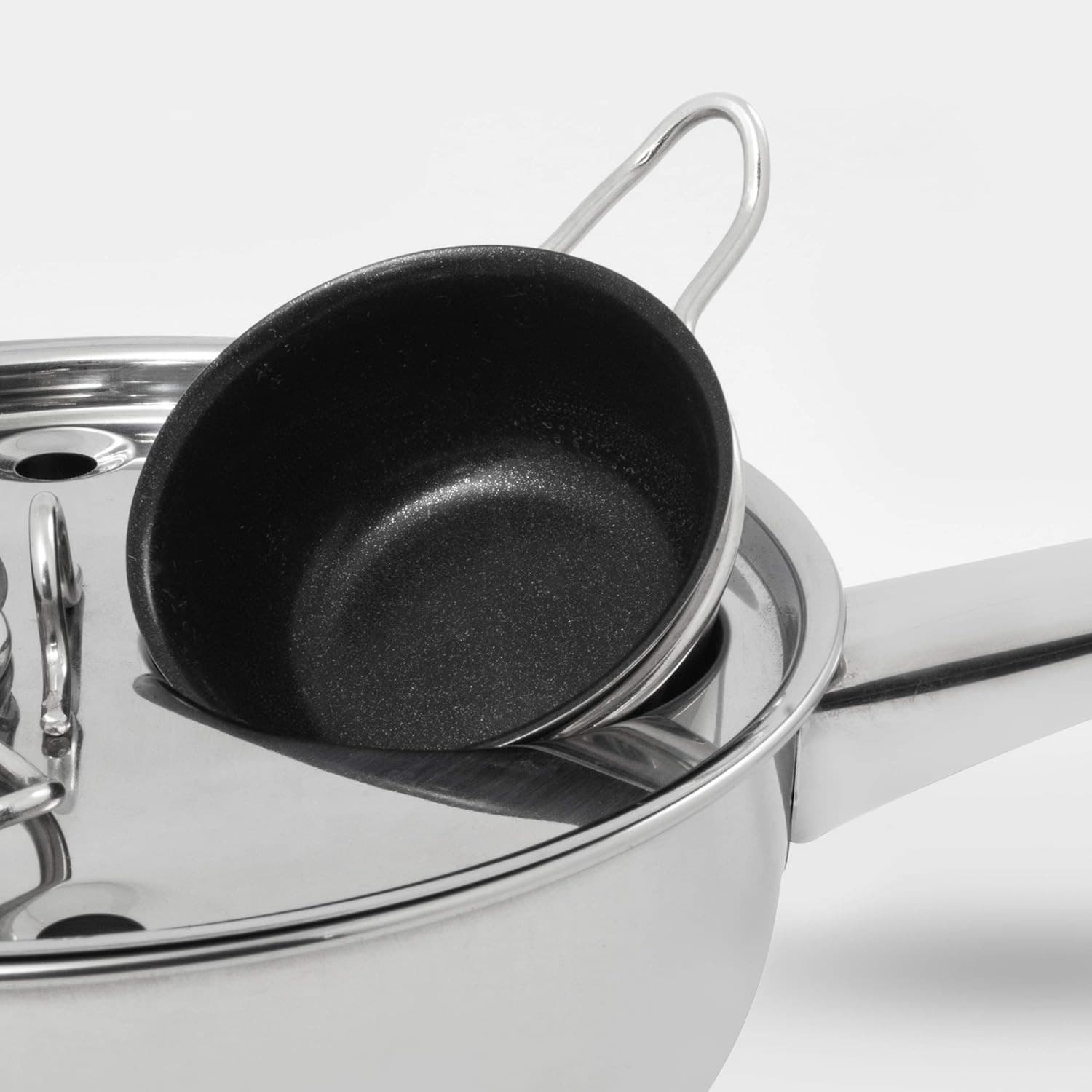 18/10 Stainless Steel 2 Cup Egg Poacher, Non Stick Easy Use Kitchenware Rust Res 4