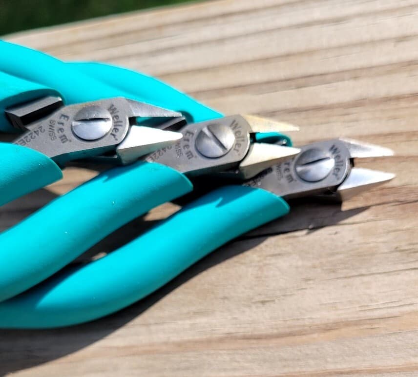 LOT of (3) Weller [2422 EB] Swiss Erem, Diagonal Side Cutter Wire Metal Jewelry 2