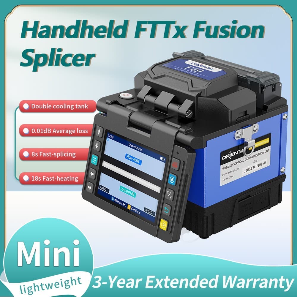 Mini Fiber Optic Fusion Splicer OrienTek T49 with Extra Electrodes Ship From USA 4