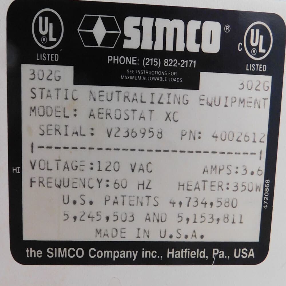 (Lot of 2) Simco Ion 4002612 Aerostat XC Red Front 3-Speed Ionizing Air Blower 4
