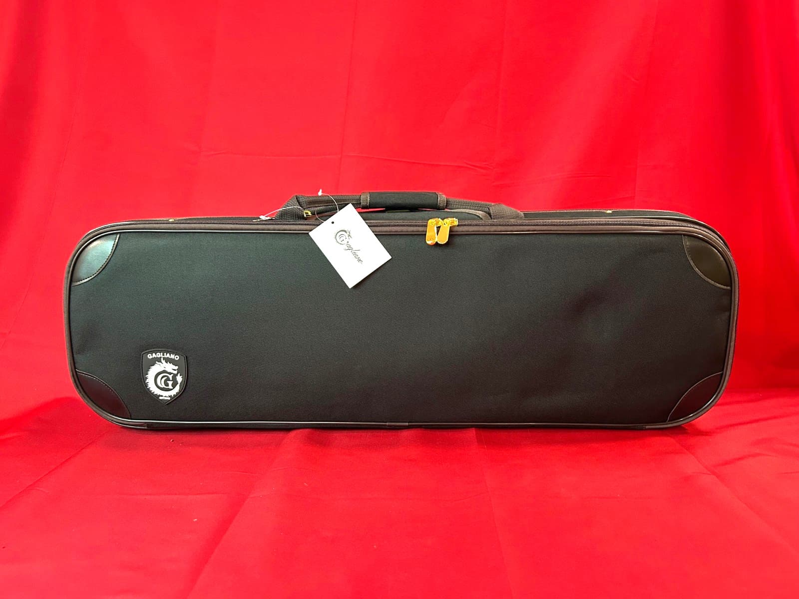 Gagliano Oblong DeLuxe Violin Case 4/4  - Subway Handel/Humidifer Black/Beige 2