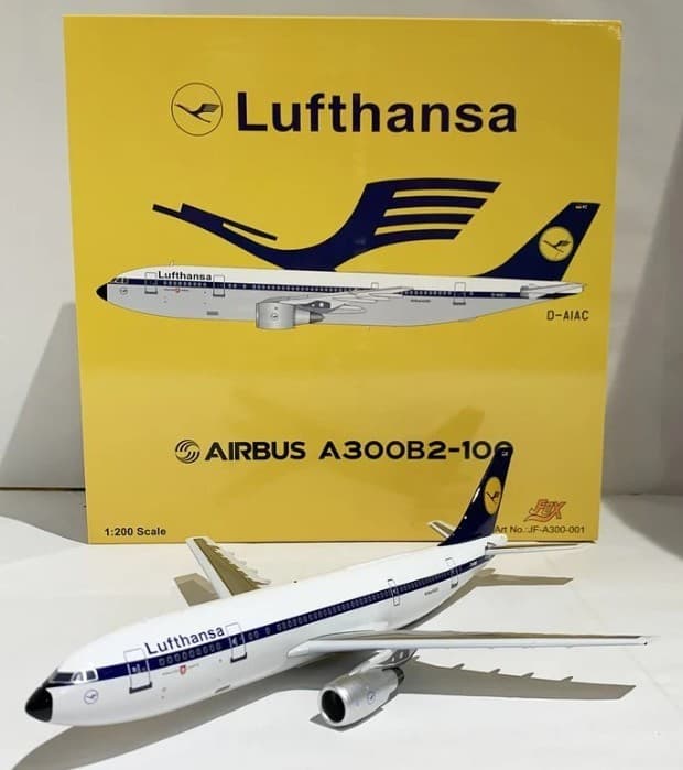 JFox JF-A300-001 Lufthansa Airbus A300B2 D-AIAC Diecast 1/200 Jet Model Airplane