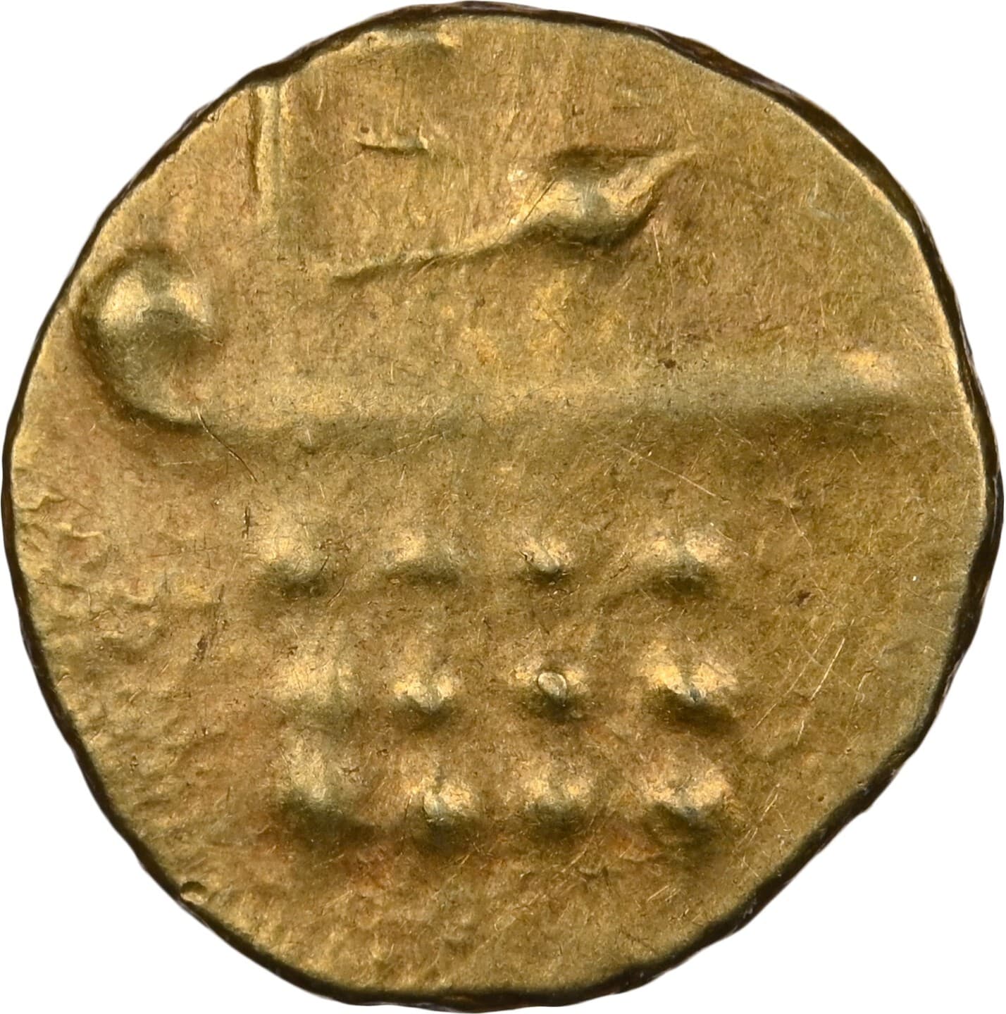 1500-1750 INDIA GOLD FANAM - NAYAKAS OF CHITRADURGA - VIRA RAYA TYPE - NGC AU58 3