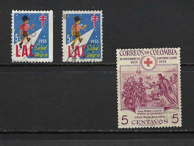'RED CROSS OF COLOMBIA, 'PEDRO CLAVER 1955- 'LAC ''LA SENDA DE LA SALUD 1955