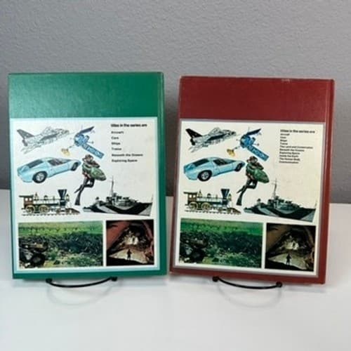 VTG 1975 Visual Educational Books Beneath The Oceans & The Human Body Kids 2