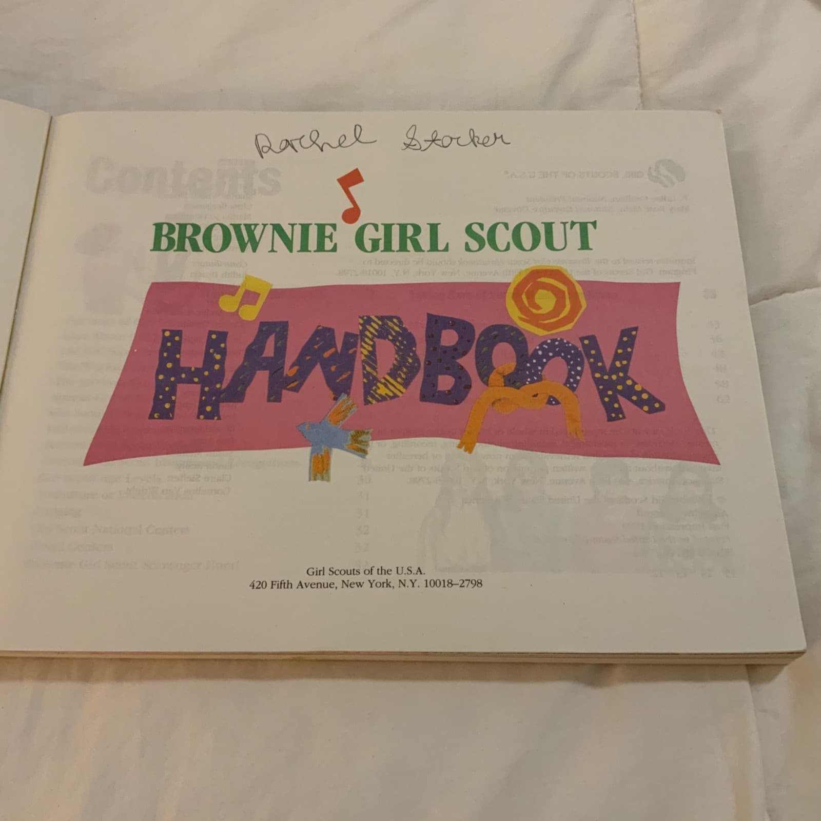 Brownie Girl Scout Handbook Vintage 1993 Paperback 5
