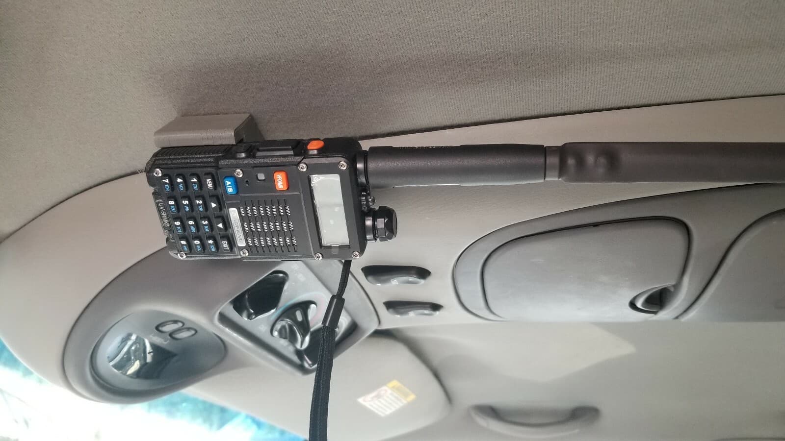 Baofeng UV5R Truck Overhead Console Mounting Bracket No Drilling Needed!!!