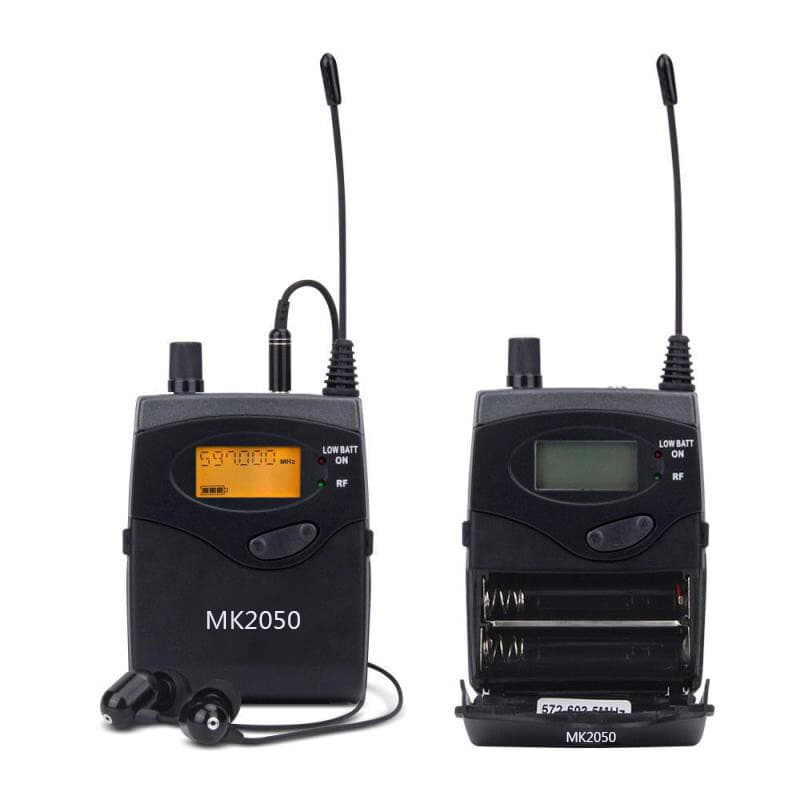 Wireless stage IR In Ear Monitor System UHF Dual channel transmitter Receiver 4