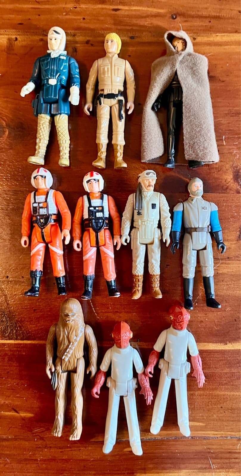 Star Wars Action Figures -Set of 10 loose Vintage "Heroes" set -Kenner Hong Kong