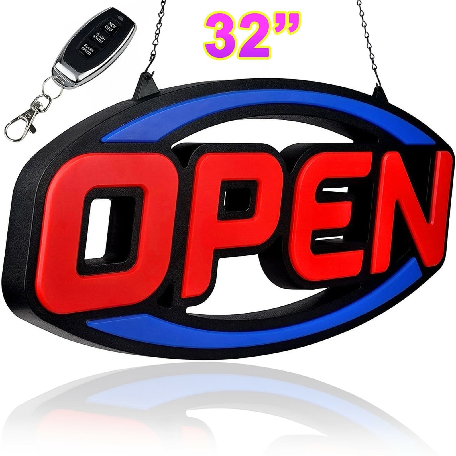 Large LED Neon Open Sign 32" Light Bright for Restaurant Bar Store Shop Market 2