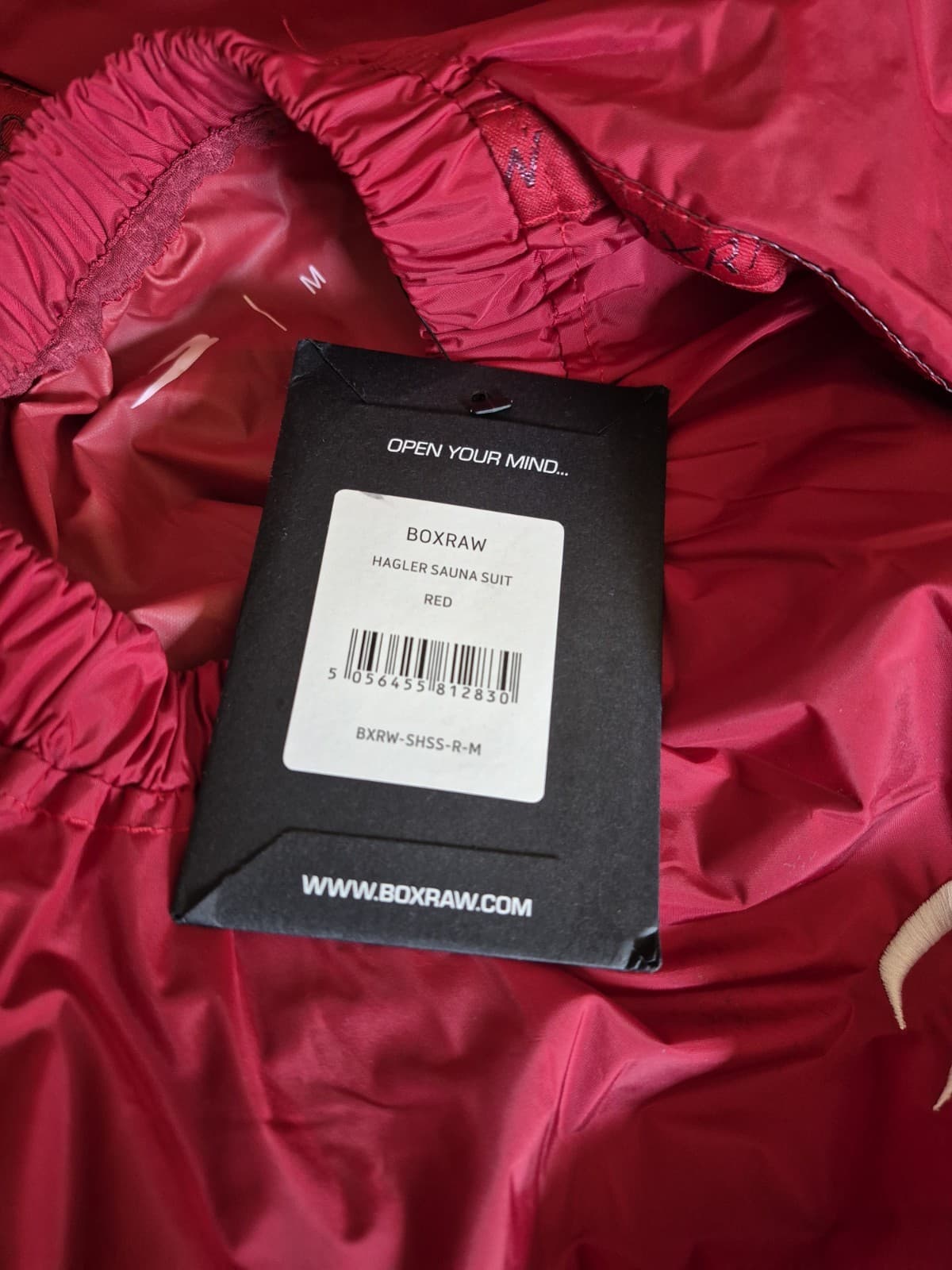 NEW Boxraw Hagler Sauna Suit Mens Red Size Medium  2