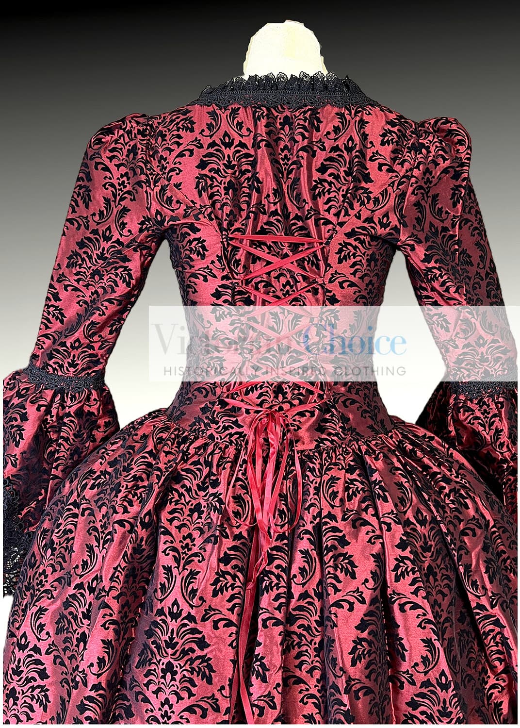 Ren Fair Marie Antoinette Bridgerton Queen Brocade Dress Gown Gothic Costume 143 5