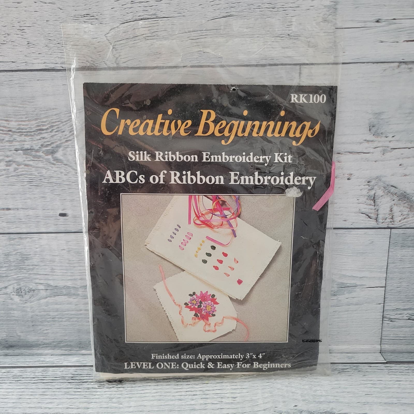 Vintage 90s Creative Beginnings Silk Ribbon Embroidery Kit ABCs Beginners 1996 5