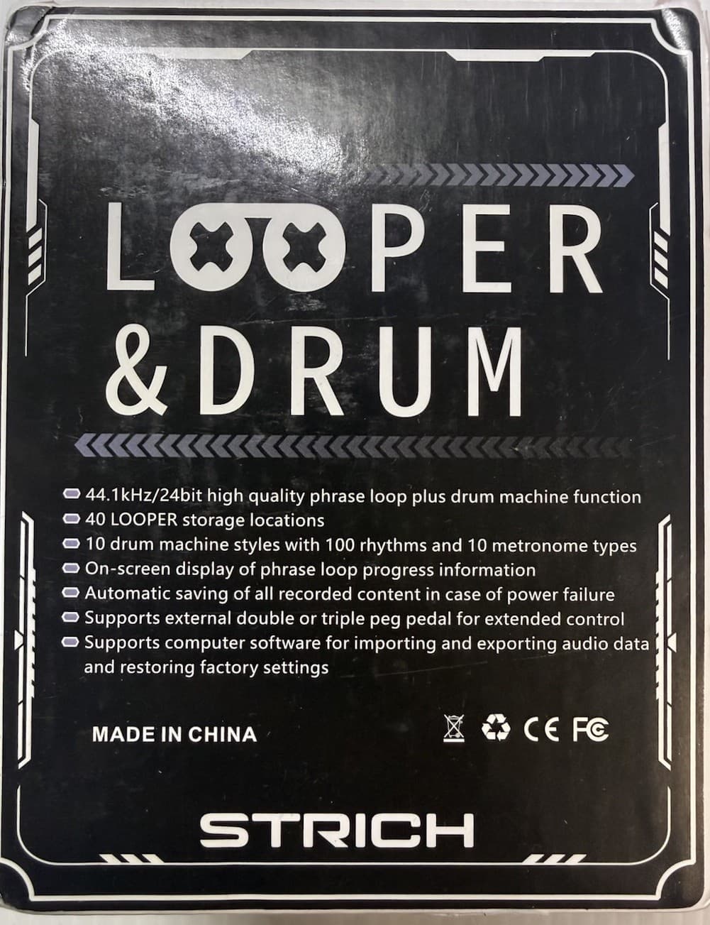  Stereo Looper Pedal Guitar Pedal with Built-in Drum Machine, 100 Diverse Drum 